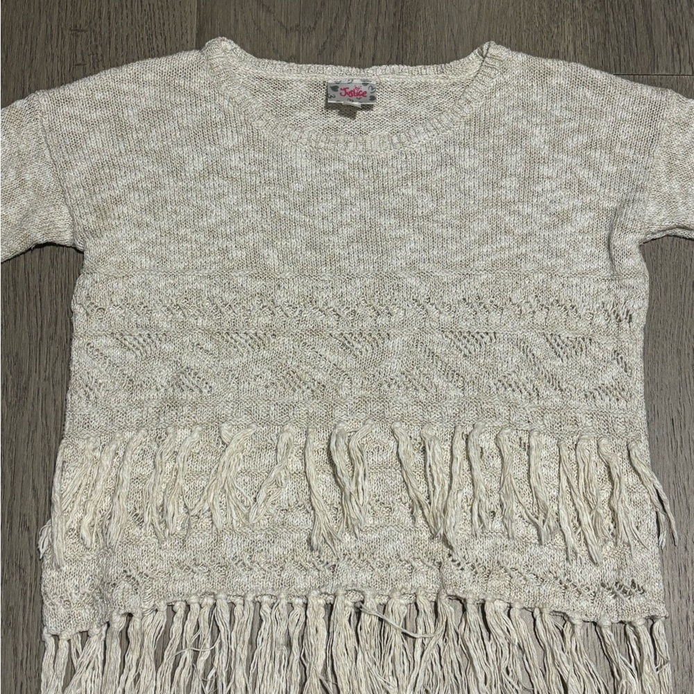 Justice tassel sweater